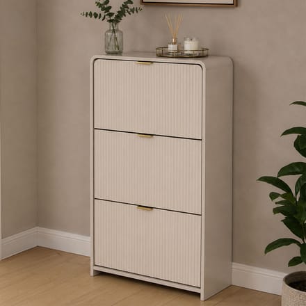 Milton & Oldbrook Schoenenkast 3 Niveaus Odda Beige