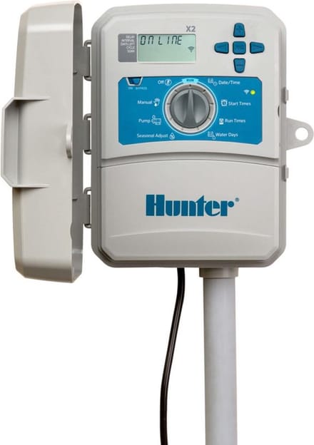 Hunter - besproeiingscomputer - X2-Core 401 (buitenmodel IP44) - 4 stations - 3 programma's met elk 4 start tijden