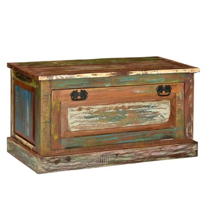 vidaXL - Schoenenopbergbank - massief - gerecycled - hout