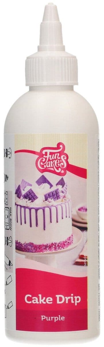 FunCakes Cake Drip - Paars - 180 g - Drip Cake Decoratie - Knijpfles