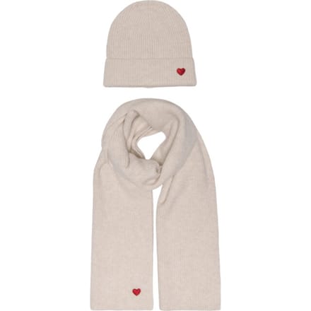 Only Onlavery life scarf and beanie set cc cloud dancer