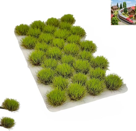 Statisch Gras - Miniatuur Gras Grasstruiken - Modelbouw Landschappen - Realistische Textuur - 32 stuks - Groen
