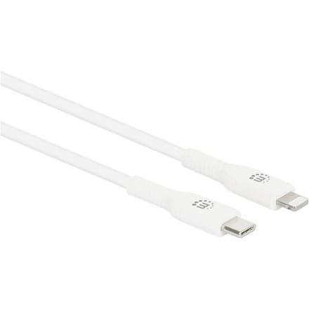 Manhattan 394505 USB-kabel USB-C stekker, Apple Lightning stekker 0.50 m Wit