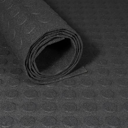 Gerecyclede rubbermat op rol - Noppen 3 mm - Breedte 120 cm