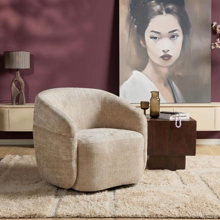 Starfurn - Fauteuil Yara - Beige - 83x85x80 cm