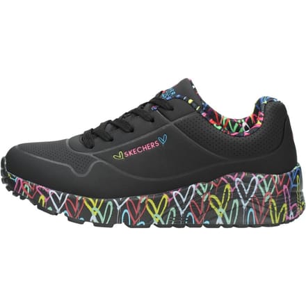 Skechers Uno Lite Meisjes Sneakers - Zwart/Multicolour