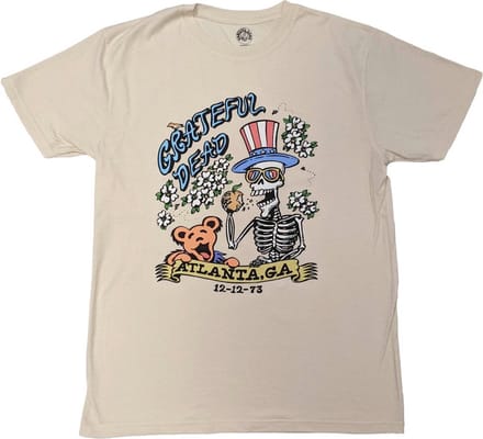 Grateful Dead - Atlanta Flowers Heren Tshirt - XL - Creme