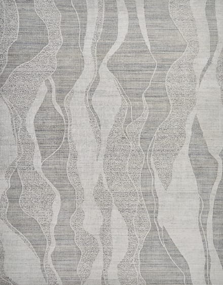 Concept Looms Dune White Grey DU147 Vloerkleed - 170 x 240 cm - Grijs - Rechthoekig - Viscose, Wol - Eetkamer, Woonkamer - Abstract - Scandinavisch, Design, Modern