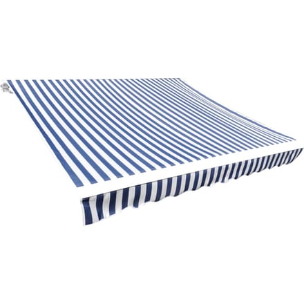 vidaXL - Vervangingsdoek - voor - luifel - 300x250 - cm - polyester - blauw - en - wit