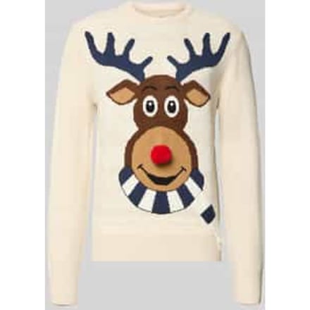 Gebreide pullover met ribboorden