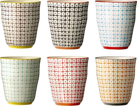 Bloomingville Carla Multi kopjes - set va 6 - Steen ø8.5 9.5cm