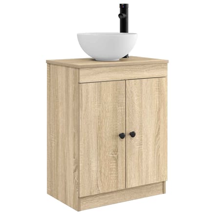 vidaXL - Wastafel - kabinet - voor - de - badkamer - Sonoma - Eiken - 54 - x - 35 - x - 100 - cm