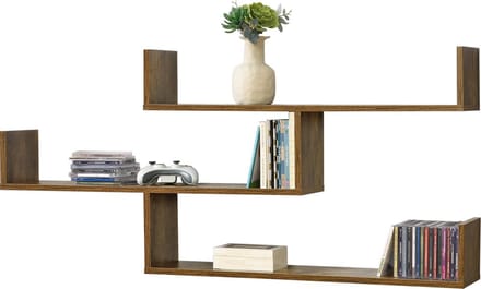 Wandrek Grimstad met 3 planken 119x18x55 cm houtkleurig