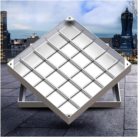 Onzichtbare Putdeksel - Afvoer Cover - Buiten Gebruik - Zware Belasting - 26 Ton - Zilverkleurig