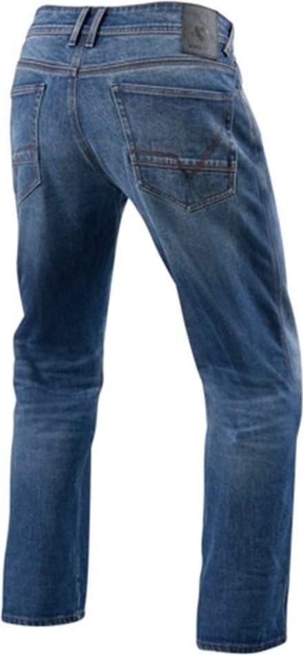 REV'IT! Jeans Philly 3 LF Mid Blue Used Motorcycle Jeans - Maat L32/W30 - Broek