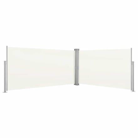 vidaXL - Windscherm - uittrekbaar - 160x600 - cm - crème