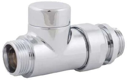 Herz S373341 - DeLuxe voetventiel RL - recht 1/2" - Chroom