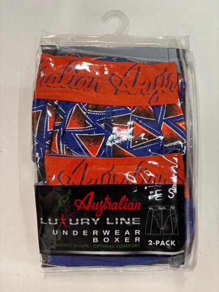 2 stuks Australian Boxershort - Oranje-Blauw - S