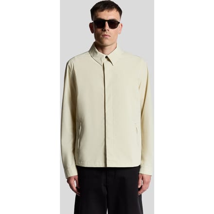 Lyle & Scott Zip Through Nylon Overshirt Grey Taupe Taglia: M | Giacche leggere Outlet | Uomo | Nero
