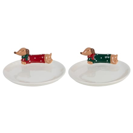 Bord Teckel Ø15cm 2 assorti