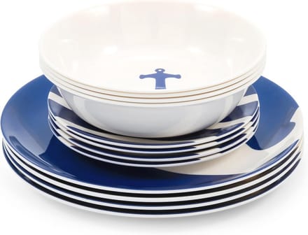 Melamine Marine Servies Set voor Boten en Campers - 12 Delen