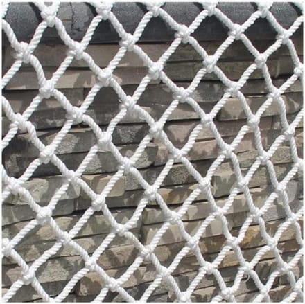 Veiligheidsnet Kinderen - Babyhek Net - Trappen Beveiligen - Duurzaam Nylon Weefsel - 6mm Dikte - Wit