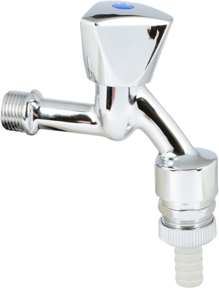 Uitloopventiel 1/2 Inch Glans Chroom met Slangkoppeling en Beluchter