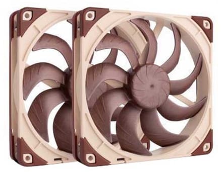 Noctua NF-A14x25 G2 PWM Sx2-PP (2-pack) - Case ventilator - 140mm - Brown - 25 dBA