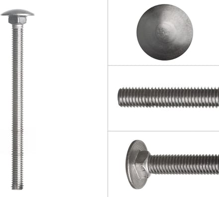 Slotbouten RVS M6 x 80 mm | 50 stuks