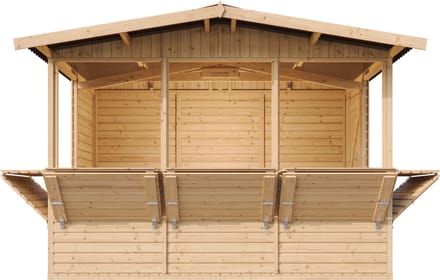 Timbela M150B - Houten marktkraam - 6 m² -263x336xH232 cm
