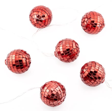 HomeBound by KY | Kerstslinger discobal met LED rood | Kerstslinger discobal | kerst | feestdecoratie