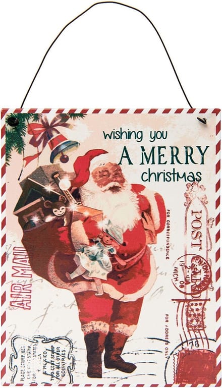 Clayre & Eef | Hanger Kerstman 15*0.5*19 cm | Meerkleurig | Ijzer | kerstman | 6Y2486