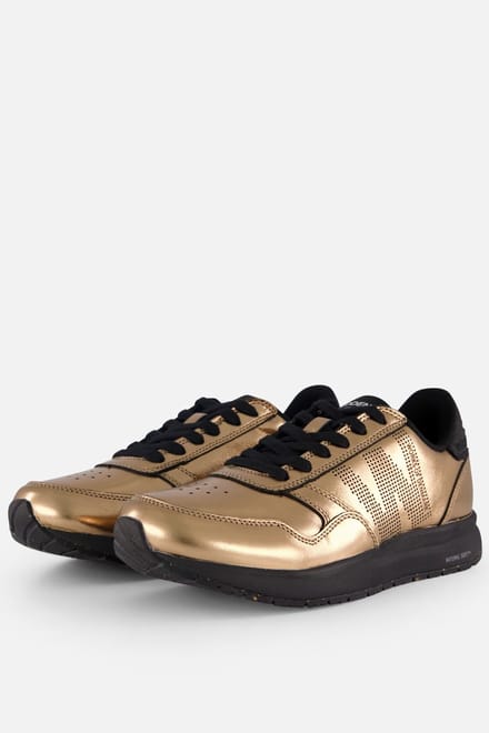 Woden Woden Nicoline Metallic Sneakers goud Leer