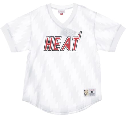 NBA-shirt met V-hals en mesh-logo voor heren Miahea