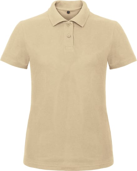 Dames Polo ID.001 Zandkleurig merk B&C maat M