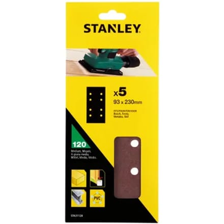 Stanley Schuurvel - K120 - Rood A-o - 93x230mm - 5 Stuks