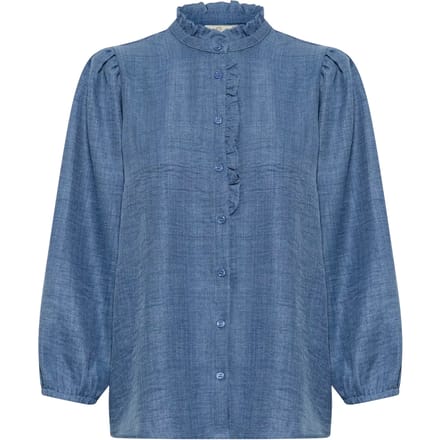Vrouwenblouse met lange mouwen en volants KAFFE KAEllen