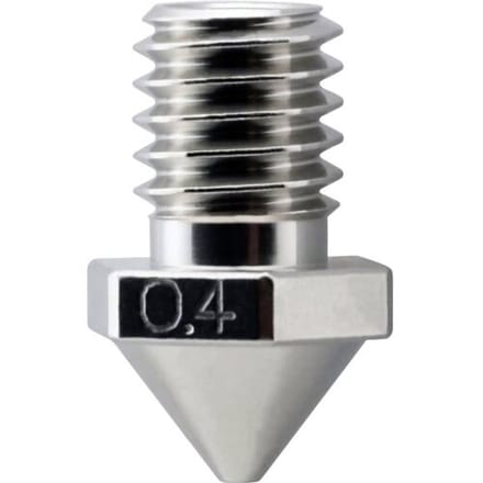 Micro-Swiss 3D-printermond Geschikt voor: FlashForge Guider 3, FlashForge Guider 3 Plus 0.4mm Brass Plated Wear Resistant Nozzle M2610-04