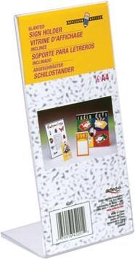 Deflecto Folderhouder L-voet ft 1/3 A4