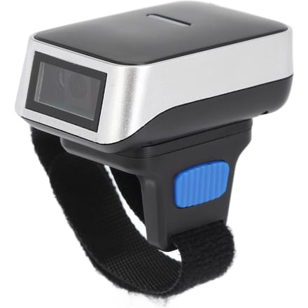 Ring Barcodescanner 1D 2D QR Draadloos Draaibaar Direct Upload Opslag Draagbare Barcodelezer voor gray