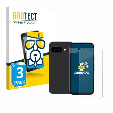 Screenprotector 3 Stuks voor Google Pixel 9a (Voor+Camera) Beschermglas transparant