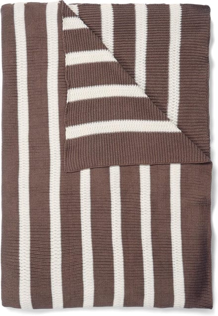 MARC O'POLO Structure Knit Plaid Portabella - 130x170 cm