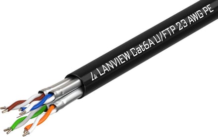 Lanview LVN122445, 500 m, Cat6a, U/UTP (UTP) UV resistant/Outdoor