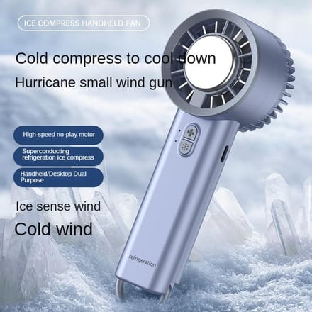 Handheld IJscompressie Ventilator USB Oplaadbaar Halfgeleider Koeling Draagbaar Klein Oplaadbaar Turbo Mini Ventilator Airconditioner