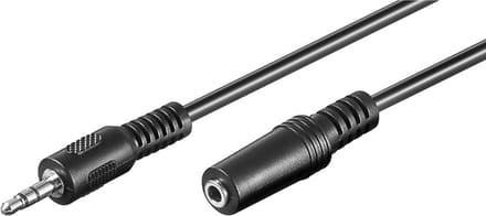 Goobay Hoofdtelefoon en audio verlengkabel AUX, 3-pin 3,5 mm, Jackplug 3,5 mm-stekker (3-pins, stereo) naar Jackplug 3