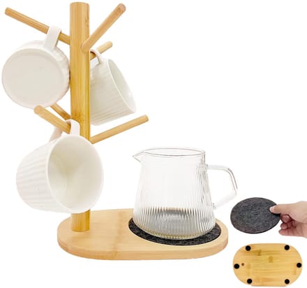 GARDEN 6 Haken Houten Mok Boom Houder