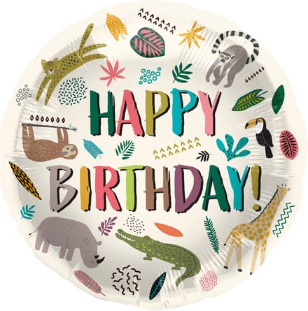 Folat BV Foil balloon Wild Animals 45cm