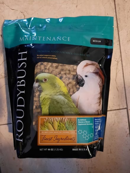 Roudybush pelletvoer (Medium) voor grote papegaaien