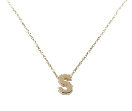 Gouden ketting met S hanger