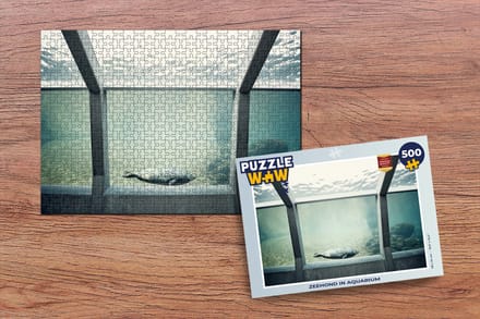 Puzzel Zeehond in aquarium - Legpuzzel - Puzzel 500 stukjes